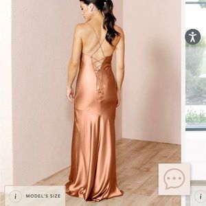 Revelry Kimora copper satin